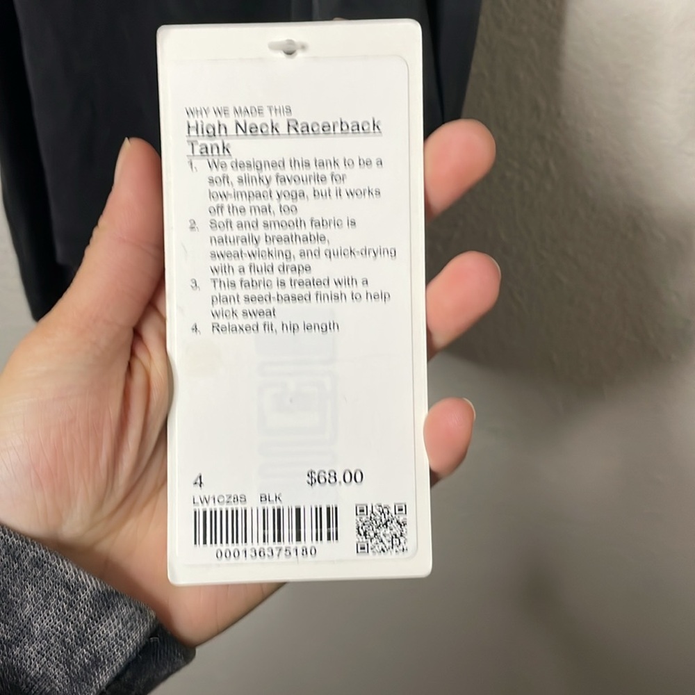 Lululemon High Neck Racerback Tank Size 4 - Picture 6 of 6